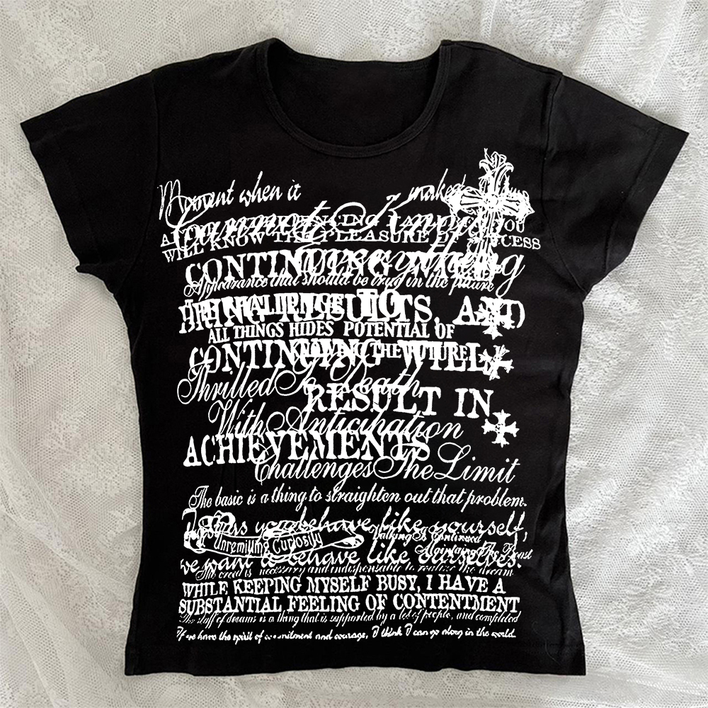 Baby Y2K Clothing - T-shirt Y2K style clothing Gothic dark