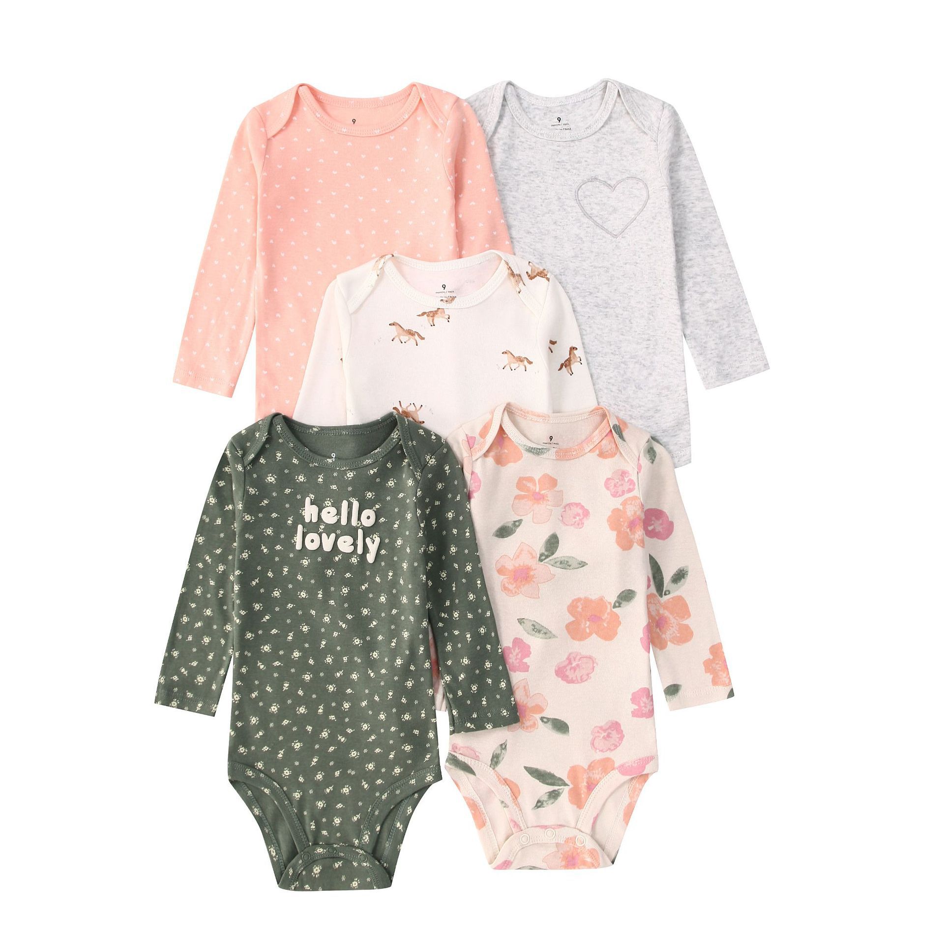 Baby Clothing Next - Newborn Baby Bodysuit Cotton 5PCS Cartoon