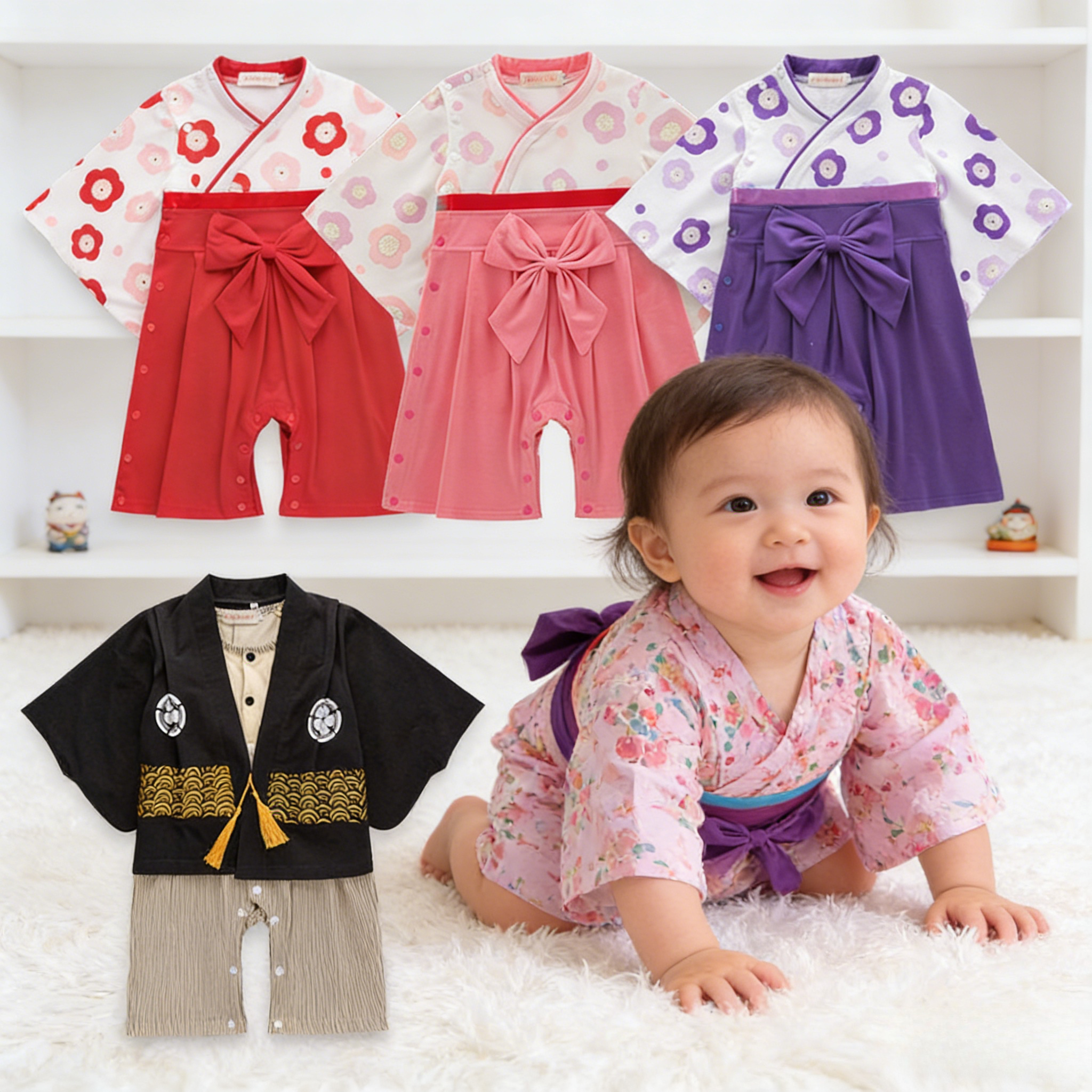Girls Long Sleeve Baby Kimono  - Romper Onesie Baby recensione e prezzo