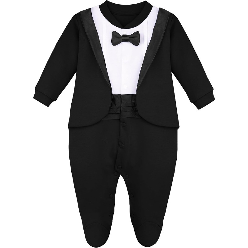 Newborn Boy Gentleman Tuxedo F - Romper Onesie Baby recensione e prezzo