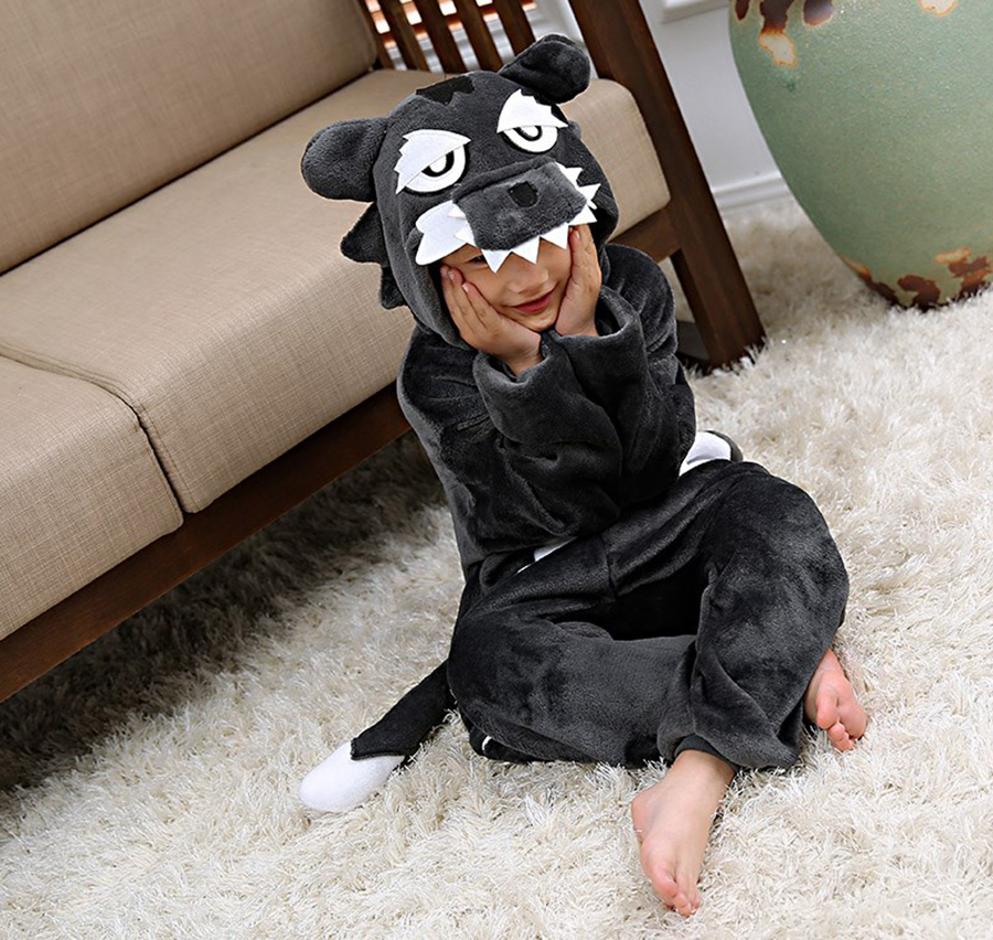 Child Boys Grey Wolf Panda Bir - Romper Onesie Baby recensione e prezzo