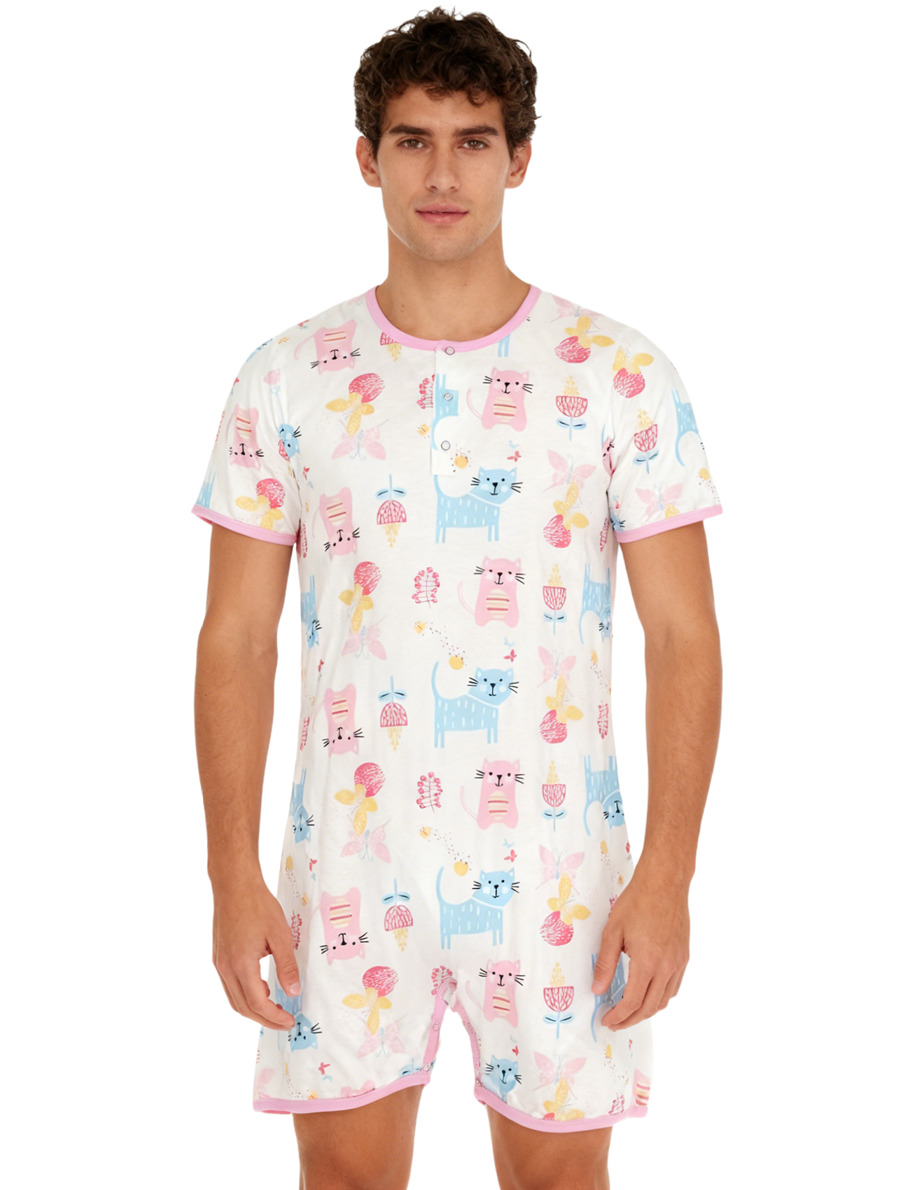 Pink Cat Bodysuit with Short L - Romper Onesie Baby recensione e prezzo