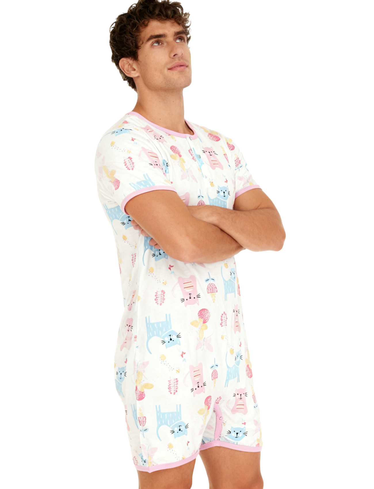 Pink Cat Bodysuit with Short L - Romper Onesie Baby recensione e prezzo