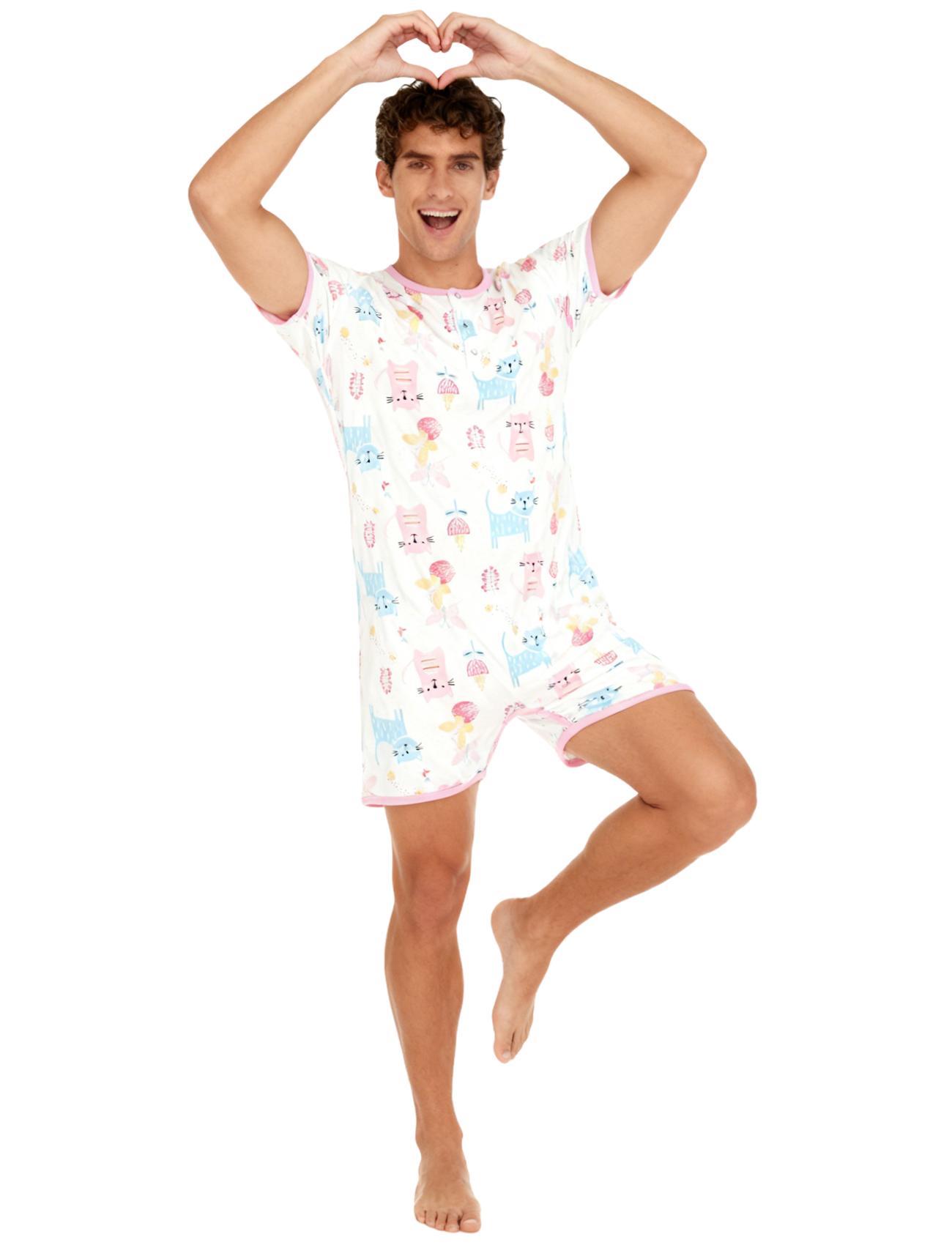 Pink Cat Bodysuit with Short L - Romper Onesie Baby recensione e prezzo